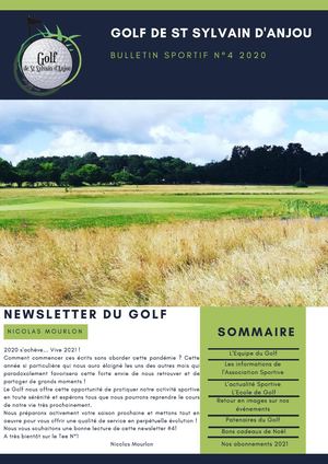 Newsletter Golf De St Sylvain D'anjou #4