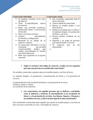 Comerciante Individual y Social