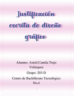 Justificación Escrita De Diseño Gráfico