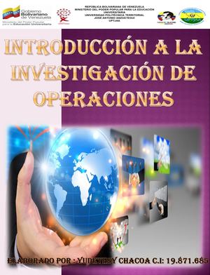 Unidad Nº 1 Investigacion De Operaciones Yudethsy Chacoa Trayecto Iv