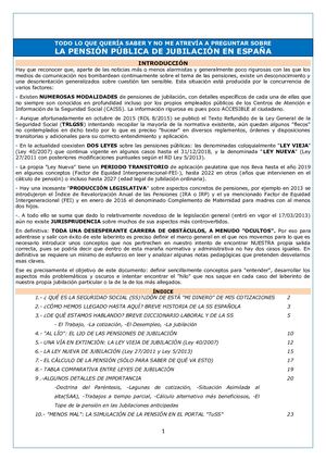 Resumen Todo Sobre La Jubilación