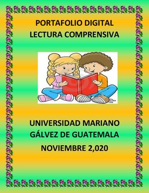 Portafolio Digital Lectura Comprensiva