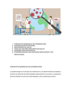Conceptos Generales De Epidemiología