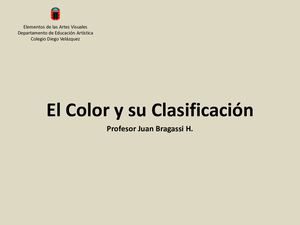 El Color Y Su Clasificación