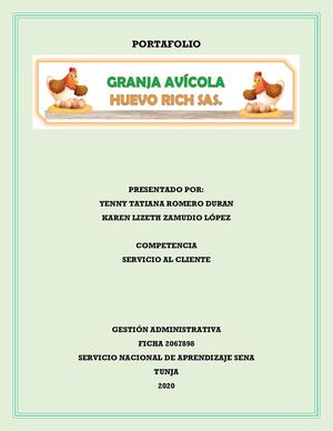 Portafolio Granja Huevo Rich Sas Ficha 2067898