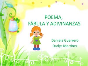 Poemas, Fábulas Y Adivinanzas