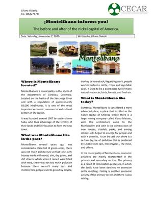 Report, Liliana Oviedo