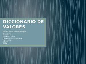 Diccionario De Valores