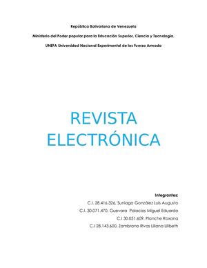 Elaboración De Revista Electrónica