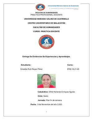Informe Final De Práctica Docente