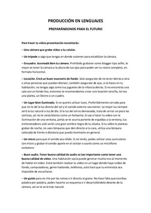 Para Hacer Un Vídeo Carta De Presentación
