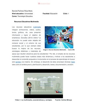 Recursos Educativos Multimedia