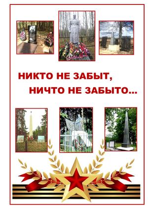 Никто не забыт, ничто не забыто Воинские захоронения на территории Нелидовского городского округа