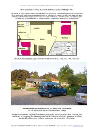 gîte PMR - chalet adapté aux personnes handicapées - location de vacances à Pleumeur-Bodou, Côtes d'Armor en Bretagne