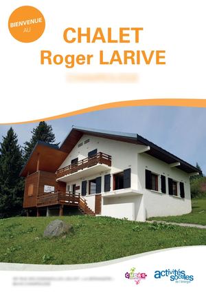 Livret chalet Roger Larive