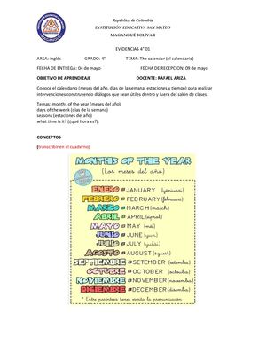 Guias Ingles 4°1 Primer Periodo