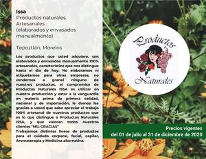 PRODUCTOS ISSA - TEPOZTLAN - Catalogo Julio Diciembre 2020