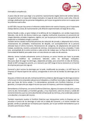 Carta Al Afiliado/a