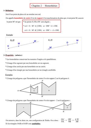 Calaméo - Ch2 Homotheties Cours