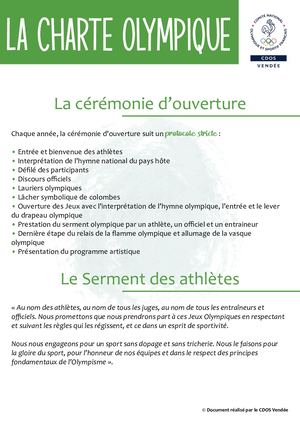 La Charte Olympique Pour En Savoir Plus