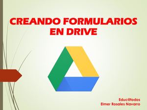 Formulario Y Cuestionario En Drive