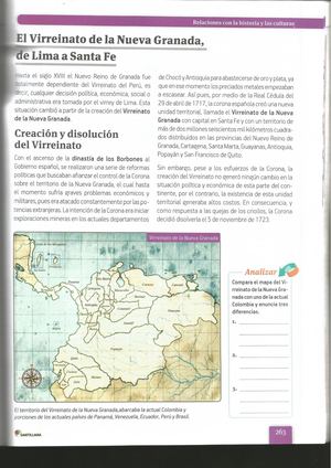 El Virreinato De La Nueva Granad De Lima A Santa Fe