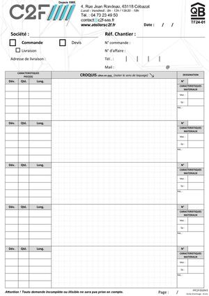 Bon De Commande Pliages C2f Fpc2f2020v3