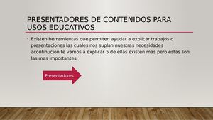 Presentadores De Contenidos Para Usos Educativos