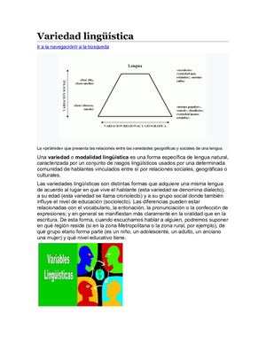 Variedad Lingüística
