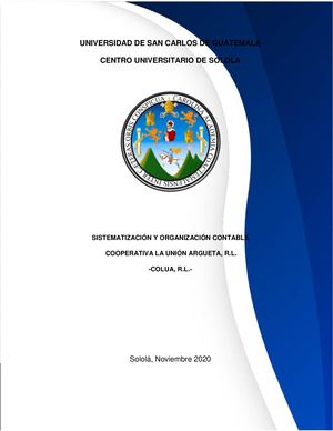 Organizacion Y Sistematizacion Contable Cooperativa