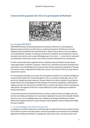 L'insurrection Paysanne 1525