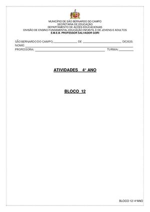 4°s Anos Bloco 12 Ok