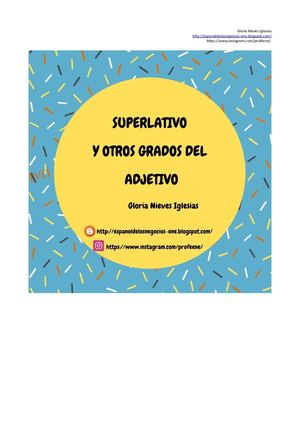 Superlativo Y Otros Grados Del Adjetivo