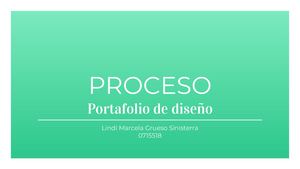Proceso Portafolio De Diseño