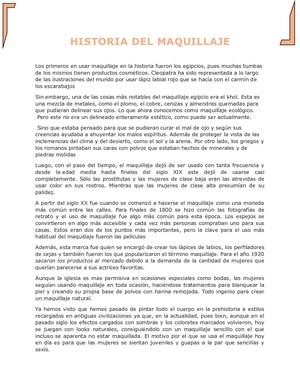 Historia Del Maquillaje