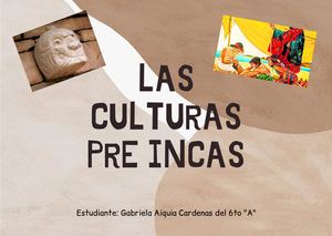 Las Culturas Pre Incas