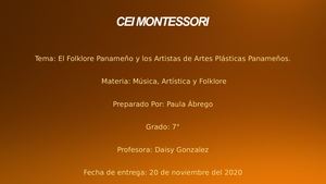 El Folklore Panameño Y Los Artistas De Artes Plásticas Panameños