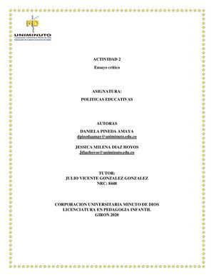 Revista Politicas Educativas Actividad 7