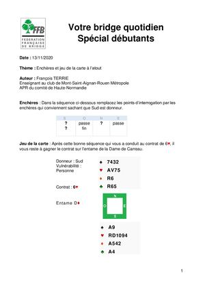 12. Exercice Débutants François Terrie 13 11 2020