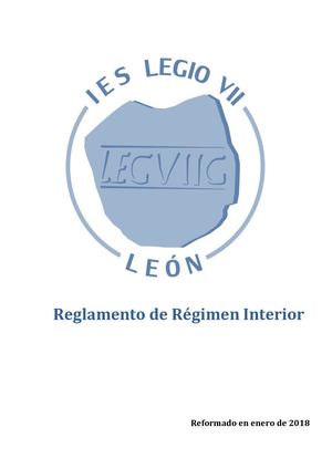 Reglamento De Régimen Interior