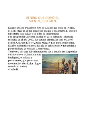 EL NIÑO QUE DOMÓ EL VIENTO