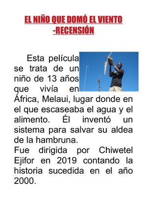 El Niño Que Domó El Viento