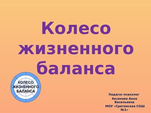 Колесо жизненого баланса