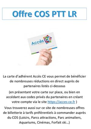 Liste Partenaire Carte Adhérent - COS PTT LR