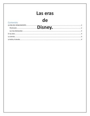 Eras de disney