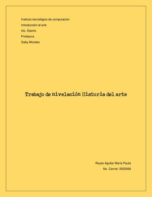 Historia del Arte trabajo de nivelación
