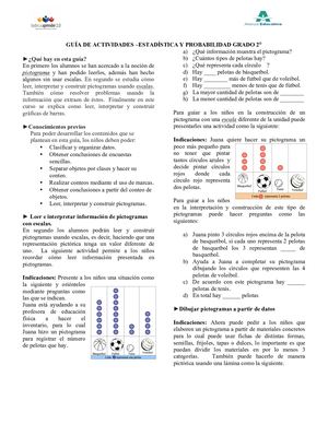 Guia De Actividades Para Estadistica Grado 2deg