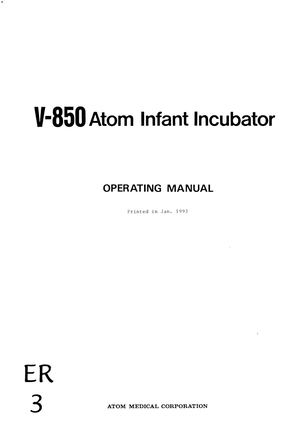 Atom V 850 Infant Incubator User Manual