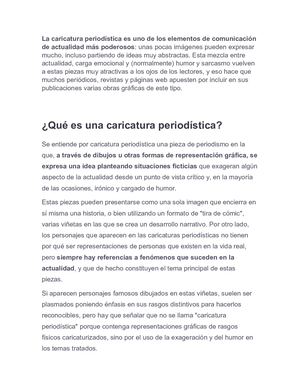 Taller Sobre Caricaturas Periodísticas