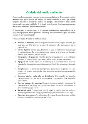 Ficha De Cuidado Ambiental